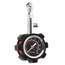 Manometro Pressione Gomme 100Psi 7 Bar, Manometro per Pneumatici Con Ampio Quadr