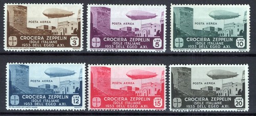 Colonie egeo 1933 posta - colonie, aerea
