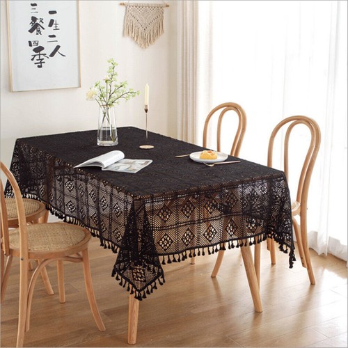 Tovaglia nera vintage cotone