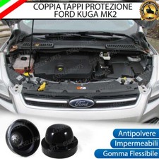 COPPIA TAPPO COPRIFARO CUFFIA IN GOMMA PER FORD KUGA MK2 ABBAGLIANTE XENO LED