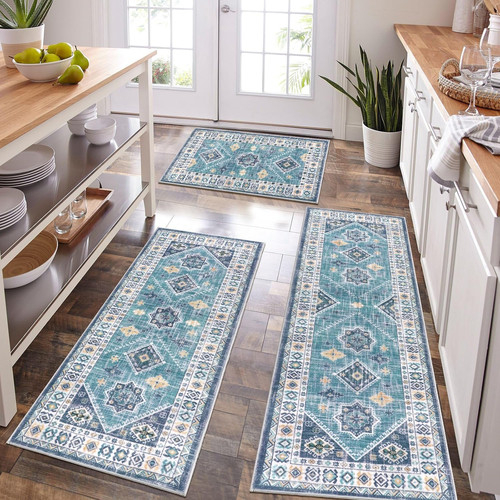 Hebe boho kitchen rug sets - hebe,