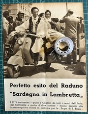 Raro Inserto Raduno Sardegna In LAMBRETTA del 1954