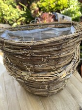 2 Cesti Fiori in Vimini Porta