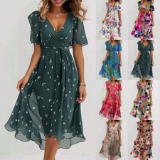Abito lungo donna Boho scollo