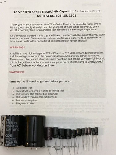 Carver tfm - tfm-15, tfm-15cb