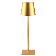 LAMPADA DA TAVOLO TOUCH LED MODERNA RICARICABILE BAR HOTEL RISTORANTE oro G02