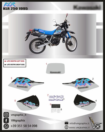 Klr 250 1995 adesivi - 1995, adhesives