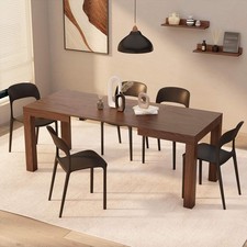 Tavolo da pranzo allungabile Canaletto 8 posti legno moderno salvaspazio 120-200 cm