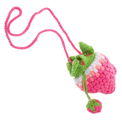 Borsa tracolla con fragola - a,