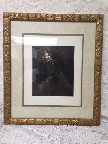 Antique rare etching of - etching,