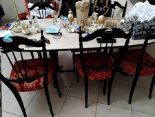 Tavolo anni 60 piano in marmo rosa