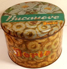 DORIA BUCANEVE -RARA SCATOLA DI LATTA-VINTAGE-D'EPOCA-USATA