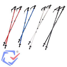 Bastoncini Telescopici Nordic Walking di Alluminio Sistema Anti Shock Nero