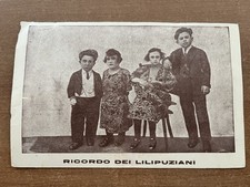 RICORDO DEI LILIPUZIANI RARO CARTONCINO FORMATO CARTOLINA CON DONNA CHE ALLATTA