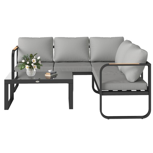 Outsunny set giardino 3pz - set, da