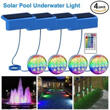 4x LED RGB subacqueo immersione piscina luce acquario giardino laghetto lampada illuminazione