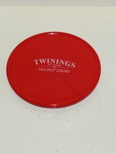 🔴 Tea Pot Stand TWININGS poggia teiera in ceramica colore rosso vintage
