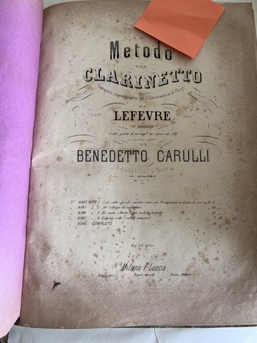 Metodo clarinetto lefevre - metodo,