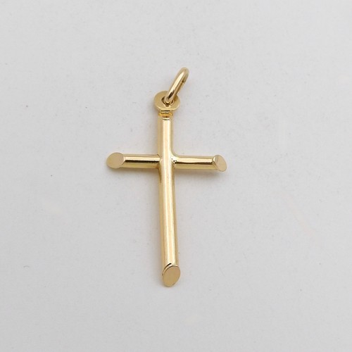 Ciondolo croce tubolare - , oro