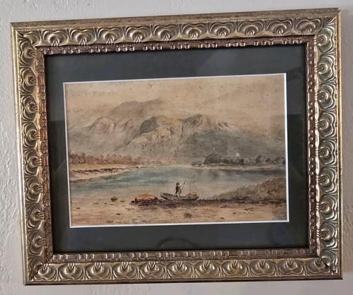 Acquerello paesaggio firmato