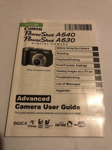 Canon powershot a630 a640 - canon,