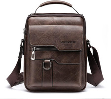 Borsello Uomo Pelle Tracolla Casual Borsa a Spalla Da Uomo Borselli Da Lavoro Pi