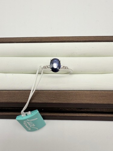 Anello con zaffiro diamanti - con,