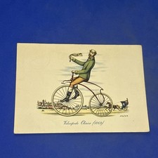 VELOCIPEDE OLIVIER A COLORI -- CARTOLINA