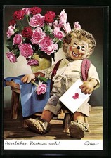 Mecki con Mazzo di Fiori di