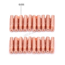 20PK Punte di contatto di ricambio .035" KH712 per saldatore Lincoln elettrico pratico Mig