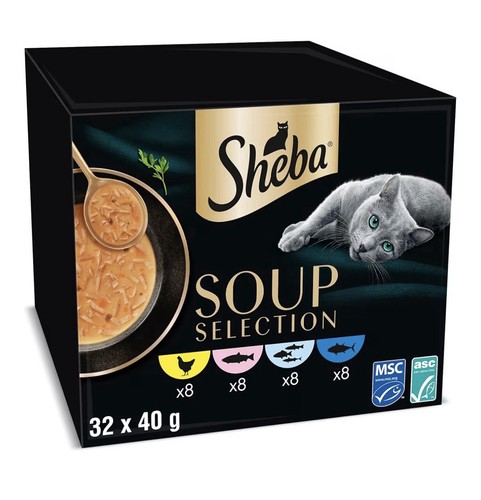 Sheba soup adult - gatti, con
