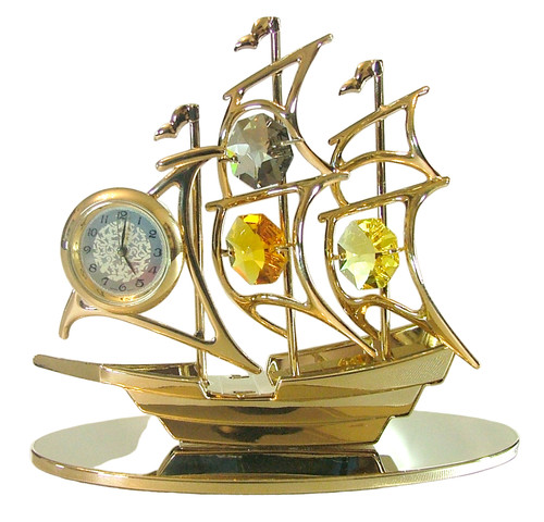 Barca vela con orologio 24k - vela,