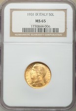 ITALIA, ORO 50 LIRE VITTORIO