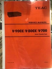 Teac V-900X V-800X V-700 Cassetta, Tape, service manual