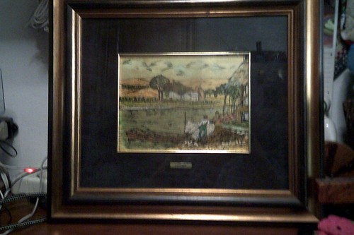 Quadro con lamina argento - con,