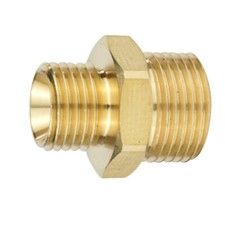 Adattatore 1/4" AG x 3/8" AG doppio nipplo per idropulitrice lancia pistola