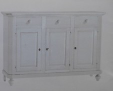 CREDENZA SHABBY BIANCO 3 ANTE