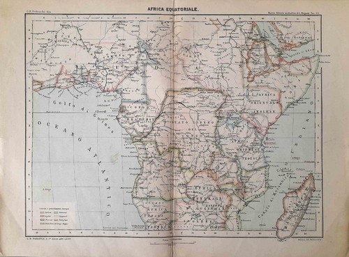 Carta geografica antica africa - carta,