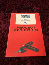 Brochure Peugeot 205 GTi 1.9