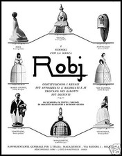 PUBBLICITA' 1926 ROBJ PARIS CERAMICA PORCELANA ART DECO BRUCIA PROFUMI CIPRIA
