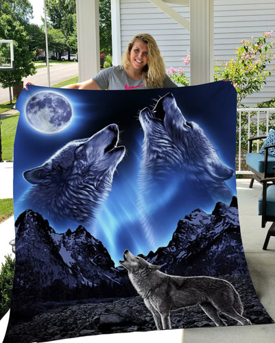 Coperta pile howling wolf - coperta, in