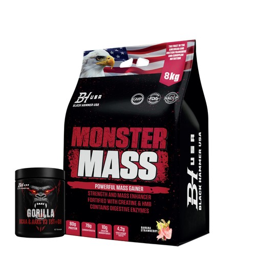 Monster mass gainer 8kg ad - monster,