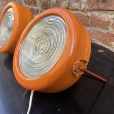 Coppia Lampade Tavolo Flos Schuko design Achille Castiglioni Arancioni Lamp