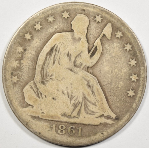 1861 mezzo dollaro - dollaro, liberty