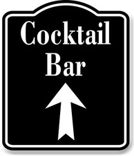 Cocktail Bar Up Arrow BLACK