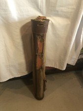 ANTIQUE Leather & Canvas Stove Pipe Golf Bag - READ DESCRIPTION