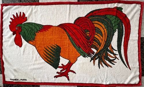 Hermès towel model coq - hermès, terry