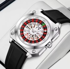 Mens Roulette Watch Original Sports Style Silicon Strap