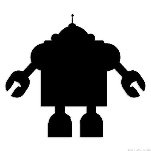 Robot decal sticker - robot,