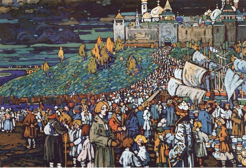 Wassily kandinsky arrivo - l'arrivo, dei